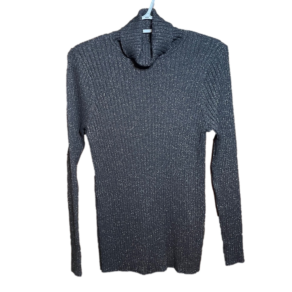 Chico's Black Sparkle Knit Top